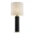 Lampa stołowa z lnianym abażurem RIVA 8316 czarna - Argon