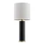 Lampa stołowa z lnianym abażurem RIVA 8316 czarna - Argon