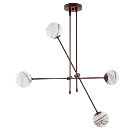 Lampa wisząca ABSOS 1842 alabastrowe kule brązowa - Argon