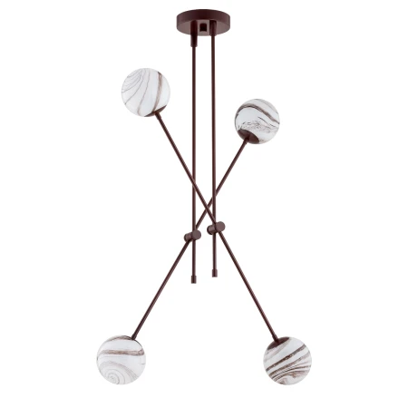 Lampa wisząca ABSOS 1842 alabastrowe kule brązowa - Argon