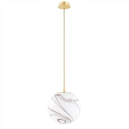 Lampa wisząca ALMIROS 8447 kula alabastrowa złota - Argon