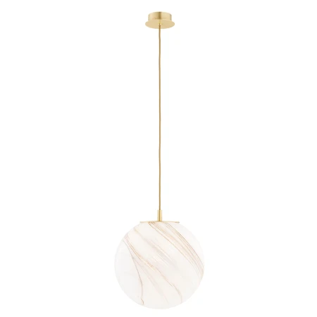 Lampa wisząca ALMIROS 8448 kula alabastrowa złota - Argon
