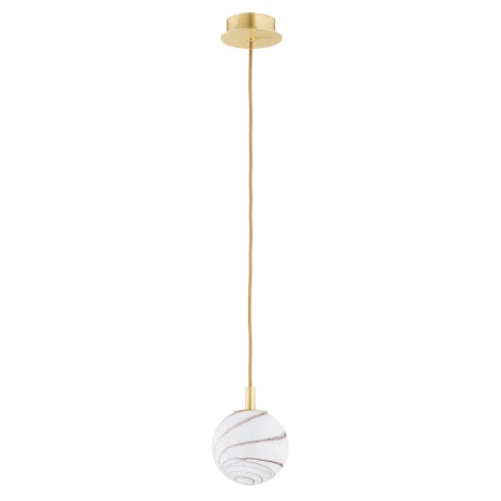 Lampa wisząca ALMIROS 8450 kula alabastrowa złota - Argon