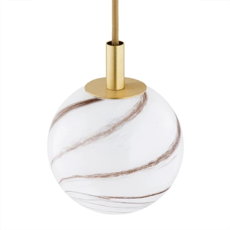 Lampa wisząca ALMIROS 8450 kula alabastrowa złota - Argon