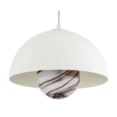 Lampa wisząca skandynawska PIAVA 8443 marmur i biel - Argon
