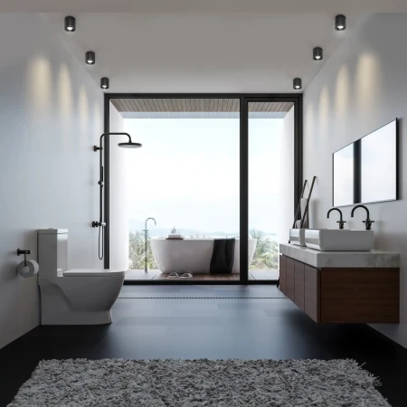 Tubka Luna 1xGU10 czarna IP65 CL0103-BK - Yaskr