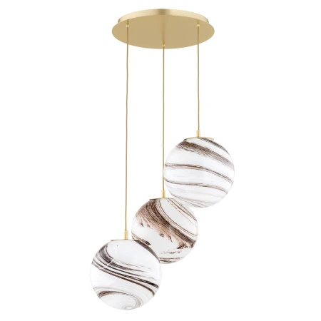 Lampa wisząca żyrandol ARUBA 6299 marmur i mosiądz - Argon