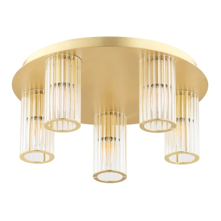 Lampa sufitowa plafon HAMPTON 2178 szkło z mosiądzem - Argon