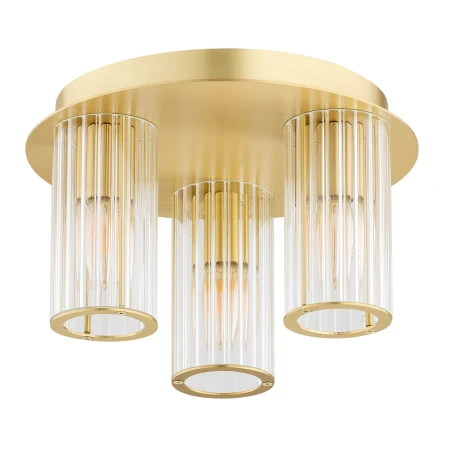 Lampa sufitowa plafon HAMPTON 6304 szkło z mosiądzem - Argon