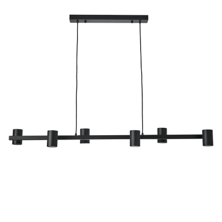 Lampa Wisząca Noe Long 6xGU10 czarna PL0111-BK - Yaskr