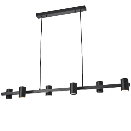 Lampa Wisząca Noe Long 6xGU10 czarna PL0111-BK - Yaskr