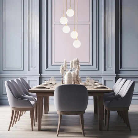 Lampa wisząca żyrandol PALOMA 2183 białe kule i złoto - Argon