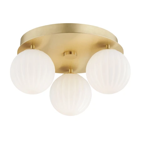 Lampa sufitowa plafon PALOMA 6305 biel i mosiądz - Argon