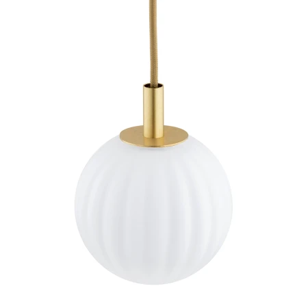 Lampa wisząca szklana kula PALOMA 8506 biel i złoto - Argon