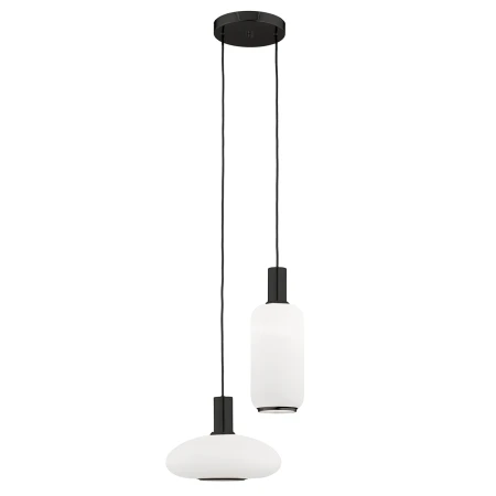 Lampa wisząca szklane klosze SAGUNTO PLUS 7214 biel i czerń - Argon