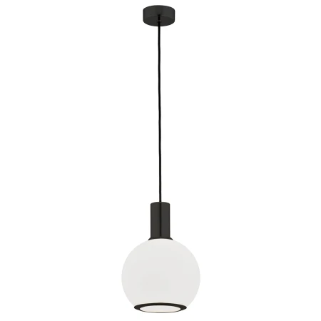 Lampa wisząca szklany klosz SAGUNTO PLUS 8564 biel i czerń - Argon