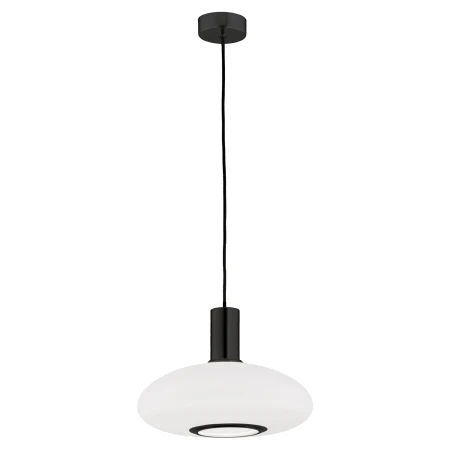 Lampa wisząca szklany klosz SAGUNTO PLUS 8565 biel i czerń - Argon