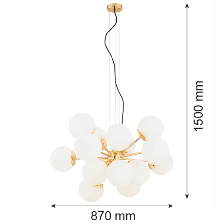 Żyrandol lampa designerska SATELITE PLUS 5048 złoto - Argon