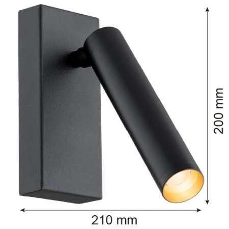 Kinkiet regulowany czarny RIO 8328 - Argon