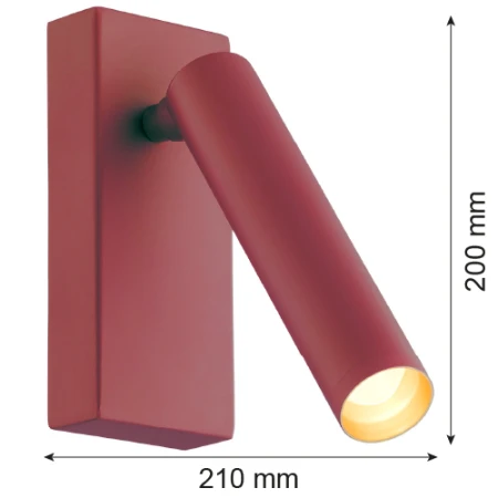 Kinkiet regulowany czerwony RIO 8330 - Argon