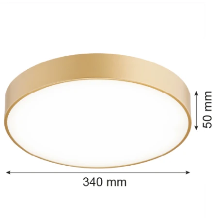 Plafon okrągły LED 22W TIAMO 8349 złoty - Argon