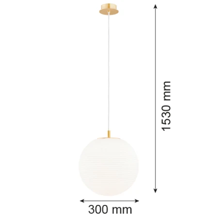 Lampa wisząca szklana kula EVANS 8578 - Argon