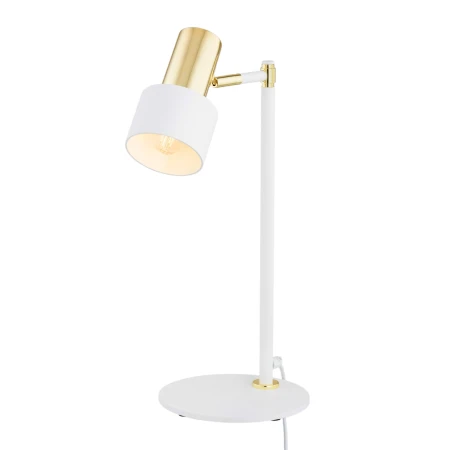 Lampa stołowa biała ze złotem DORIA 4256 - Argon