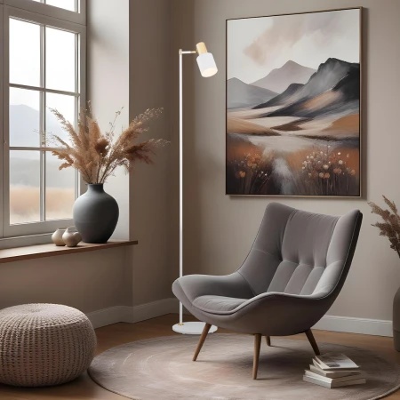 Lampa podłogowa minimalistyczna biała DORIA 4258 - Argon