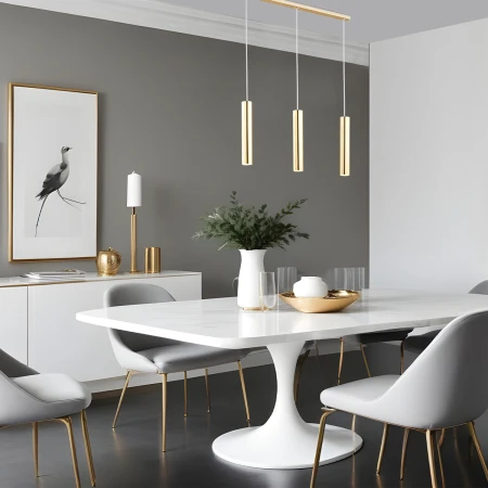 Lampa nad stół wisząca nowoczesna GOMERA 1443 złota rurka – Argon