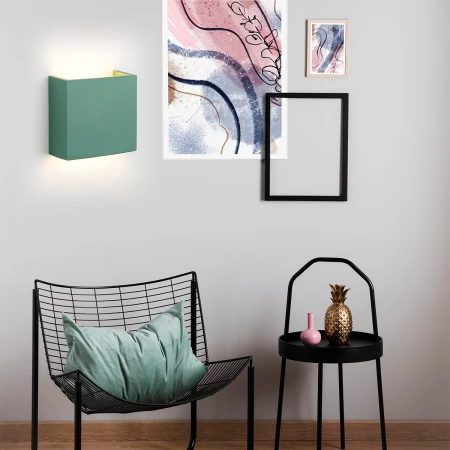 Kinkiet kwadratowy GENT 8362 zielony - Argon
