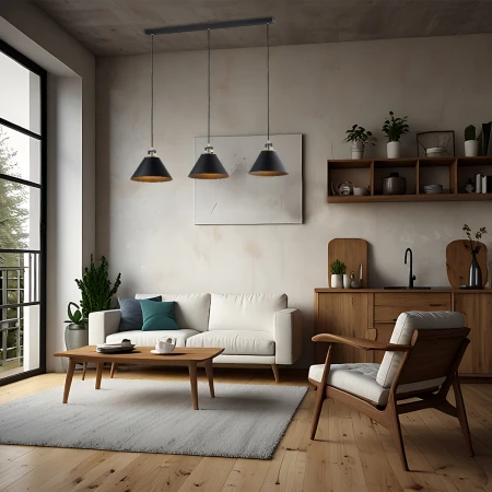 Lampa nad stół loft wisząca ORTE 6174 - Argon
