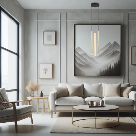 Lampa wisząca elegancka SICILIA PLUS 6191 złote rurki - Argon