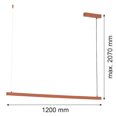 Lampa wisząca góra / dół MIAMI terakota 8834 - Argon