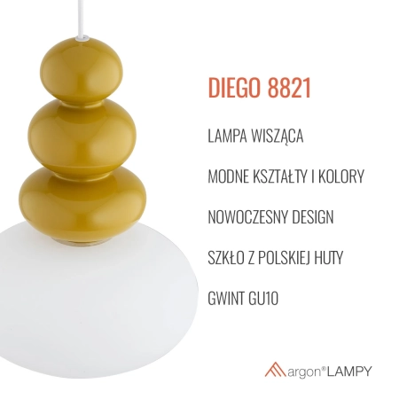Lampa wisząca DIEGO miodowy połysk 8821 - Argon
