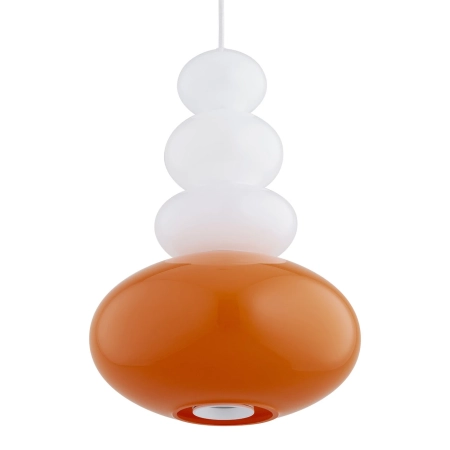 Lampa wisząca DIEGO biały połysk, soczysta pomarańcza 8822 - Argon