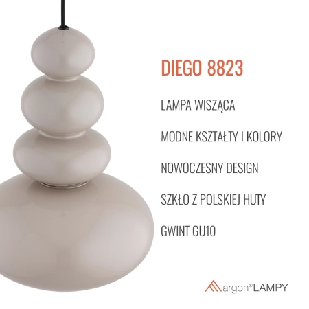 Lampa wisząca DIEGO kaszmir połysk 8823 - Argon
