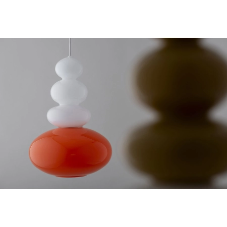 Lampa wisząca DIEGO biały połysk, soczysta pomarańcza 8822 - Argon