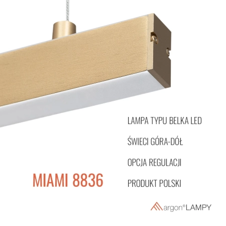 Lampa wisząca góra / dół MIAMI 8836 - Argon