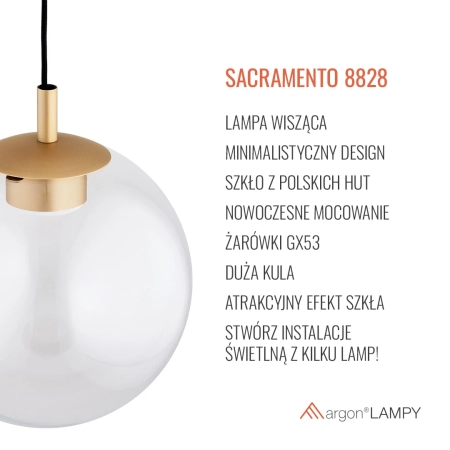Lampa wisząca SACRAMENTO 8828 - Argon