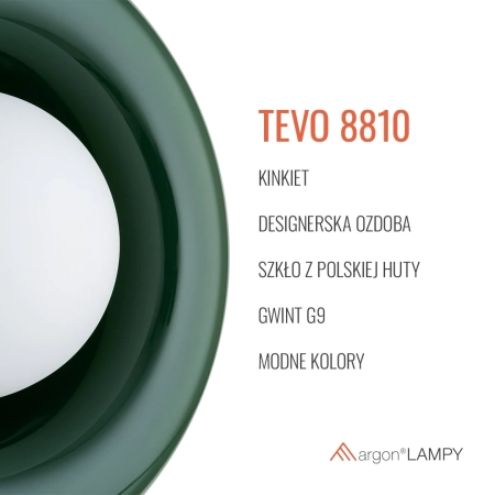 Kinkiet TEVO butelkowa zieleń 8810 - Argon