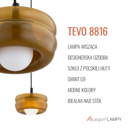 Lampa wisząca TEVO bursztyn 8816 - Argon