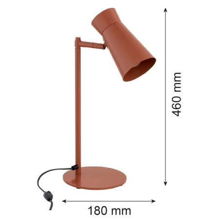 Lampa biurkowa LORD terakota 8873 - Argon