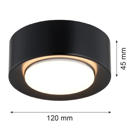 Plafon ELORA czarny 8905 - Argon