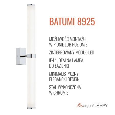 Kinkiet LED BATUMI chrom 8925 - Argon