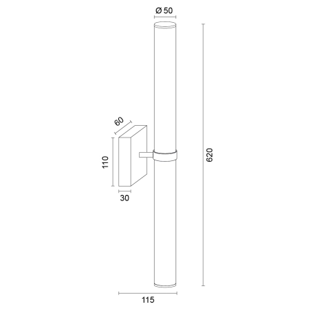 Kinkiet LED BATUMI czarny 8927 - Argon