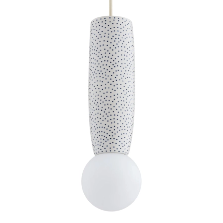 Lampa wisząca z ceramiki bolesławieckiej BOLL kremowy 8938 - Argon