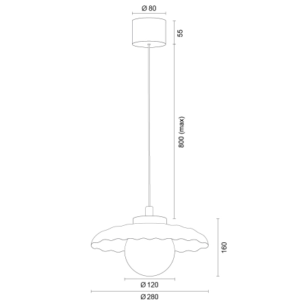 Lampa wisząca z ceramiki bolesławieckiej BOLL kobalt 8948 - Argon