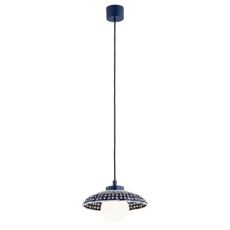 Lampa wisząca z ceramiki bolesławieckiej BOLL kobalt 8948 - Argon