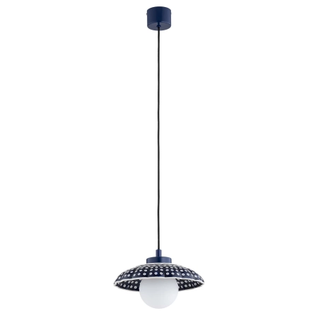Lampa wisząca z ceramiki bolesławieckiej BOLL kobalt 8948 - Argon