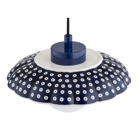 Lampa wisząca z ceramiki bolesławieckiej BOLL kobalt 8948 - Argon